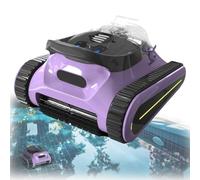 Robot Nettoyeur de Piscine sans Fil 180 W, Aspirateur de Piscine sans Fil 45 000 Pa avec 3 Modes de Nettoyage Et Poubelle de 2,6 L, Planification D'itinéraire Intelligente, Mur de Sol Robot