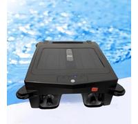 Robot nettoyeur de piscine sans fil avec double mode solaire et rechargeable, direction automatique et panier écumoire de 4 L pour un entretien efficace de la piscine à la maison