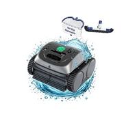 Robot nettoyeur de piscine sans fil C1 (Cadeaux : épuisette et brosse de nettoyage)murale planification d'itinéraire intelligente contrôle gris vert