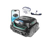 Robot nettoyeur de piscine sans fil pour piscine C2 Vision (Cadeaux : épuisette et brosse de nettoyage) détection de débris avec caméra IA noir et