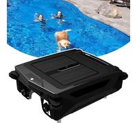 Robot Nettoyeur de Piscine Solaire, écumeur Automatique de Surface d'eau avec Double Charge et évitement d'obstacles, Planification de Chemin, pour piscines enterrées Hors Sol, 80 m², 180 Min