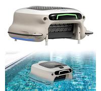 Robot Nettoyeur De Piscine Solaire, Nettoyage 24h/24 Et 7j/7, Autonomie Ultra-Longue De 7800 Mah, Aspirateur Automatique Pour Piscines Hors Sol, Avec Fonction Anti-Obstacles Automatique