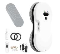 Robot nettoyeur de vitres 5600 pa avec double buse, système de détection intelligent des bords, robot de nettoyage automatique pour fenêtres intérieures et extérieures, 10 chiffons