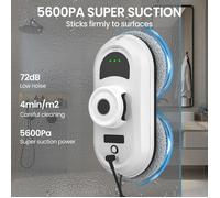 Robot nettoyeur de vitres 5600pa aspirateur intelligent domestique télécommande anti-chute lave-vitre électrique nettoyeur