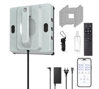 Robot nettoyeur de vitres 8000 Pa avec système de pulvérisation à 2 voies et système de détection des bords, 4 modes de nettoyage, système de sécurité 15 compartiments, réservoir de 100 ml