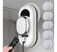 Robot Nettoyeur De Vitres, Aspiration Puissante De 5000 Pa | Nettoyage Automatique | Fonctionnement à Un Bouton | Protection Contre Les Coupures De Courant De 20 Minutes, Pour FenêTres Et Miroirs
