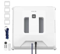 Robot nettoyeur de vitres électrique 3000 Pa avec télécommande et système de détection des bords, planification intelligente du chemin, 3 modes de nettoyage, système antidérapant