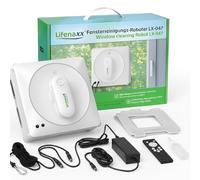 Robot nettoyeur électrique de vitres avancé Lifenaxx LX-047 avec 4 buses de pulvérisation, 4 programmes de nettoyage, moteur sans balais, télécommande incluse - également pour fenêtres sans cadre