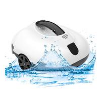 Robot Nettoyeur Piscine 2,58 L,Sans fil Aspirateur d'aspiration,150 Minutes,4 Grattoirs Silicone,La Planification Intelligente L'Itinéraire,L'Auto-Stationnement,Piscine Hors Sol/Creusée 861 Pieds²