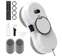 Robot Nettoyeur Vitre, planification intelligente du chemin du nettoyage des fenêtres,Système de Protection à Triple,Télécommandé, pour Toutes Les Surfaces Lisses, avec 10 Chiffons (5600PA)