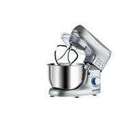 Robot Pâtissier 1400W 5,5L 6 Vitesses Bol Inox Argent