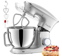 Robot Patissier 2000W 8.5L Robot Cuisine Multifonctions Puissant, Facelle Mixeur Batteur sur Scole, avec Batteur, Fouet, Crochet Pétrin, 6 Vitesses, Robot Patisserie Multifonction