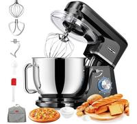 Robot Pâtissier 2000W Robot De Cuisine 8 L Bol D'Acier Inoxydable,6 Vitesses Avec Fonction Pulse Avec Fouet Crochet Pétrisseur Et