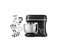 MEDION Robot de Cuisine Universel 3 en 1 (Numérique, 1.200 watts, 8 vitesses, mélange pétrissage agitation mixage hachoir, écran tactile numérique, MD18430) noir