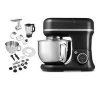 MEDION Robot de cuisine universel 3 en 1 (numérique, 1 200 watts, 8 vitesses, mélange, pétrissage, battage, hachoir à viande, bol à glace pour la préparation de glace, écran tactile numérique, MD18430