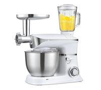 Robot Pâtissier 3 En 1 Mixeur À Viande Et Extracteur De Jus Avec Bol En Acier Inoxydable De 6,5 L, Crochet Pétrisseur, Fouet, Batteur, Presse-agrumes, Mixeur, Robot Ménager, Hachoir À Viande 1300 W