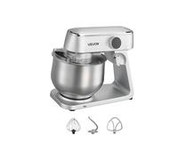 VEVOR Robot pâtissier 7,4 L 1800 W, 10 vitesses, bol inox, tête inclinable