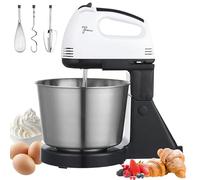 Robot Pâtissier, 7 Vitesses Réglables Fonction Turbo,2 Agitateurs et 2 Crochets à Pétrir,Robot Pétrin Professionnel, Petrin a Pain,Pour la Cuisson, Gâteaux, Biscuits