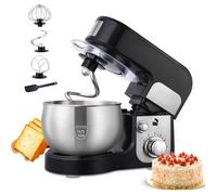 Robot Patissier 700W 3L 6 Vitesses Mini Robot De Cuisine Multifonction Avec Bol Inox - Electromenager Pour Pétrir Fouetter Mélanger