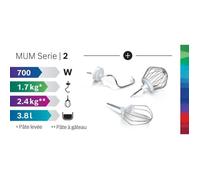 Bosch Serie 2 MUMS2AW00 robot de cuisine 700 W 3,8 L Blanc