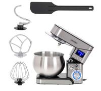 Robot Pâtissier Boulangerie Cuisine Ménager Multifonction Bol Inox 5L 6 Vitesses Mesko MS4228 2000W Argent 04409