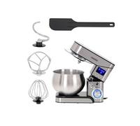 Robot Pâtissier Boulangerie Cuisine Ménager Multifonction Bol Inox 5L 6 Vitesses,, MS4228, 2000, Argent