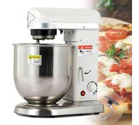 Robot Pâtissier Commercial 10 L, Batteur sur Socle avec 3 Vitesses Réglables, Mixeur à Pâte 500 W avec Bol en Inox et, pour Restaurant, Boulangerie, Pâtisserie, Café(White,10L)