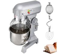 VEVOR Robot Pâtissier Commercial Batteur sur Socle 14 L 3 Vitesses Boulangerie