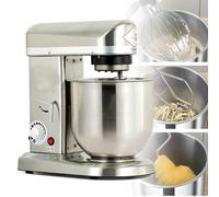 Robot pâtissier électrique à spirale avec bol de 10 L, 3 vitesses, incluant crochet pétrisseur, fouet et batteur pour la pâtisserie