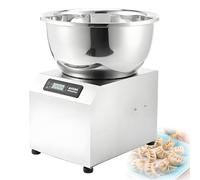 Robot pâtissier électrique avec bol amovible en acier inoxydable, minuterie et couvercle transparent, idéal pour la boulangerie, la restauration, la pizza, le pain, les raviolis et un usage