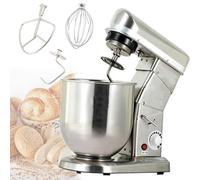 Robot pâtissier électrique sur socle, 5L/7L/10L, idéal pour la boulangerie et la pâtisserie. 3 vitesses, tête inclinable, crochet pétrisseur en acier inoxydable, fouet et batteur inclus.