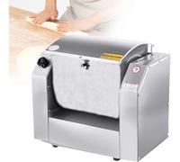 Robot pâtissier électrique sur socle, machine professionnelle en acier inoxydable, pétrissage haute puissance, idéal pour les boulangeries, restaurants et pizzerias.