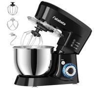 Robot pâtissier - Fatabeta - Robot de cuisine multifonction 3 en 1 1000W 5,5 L - 11 vitesses + P - Bol inox 304 - Noir