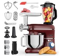Robot pâtissier - FENTIC - 6-en-1 - 2000W - Bol inox 6,2L - Blender 1,5L