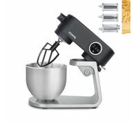 Robot multifonction H.koenig Km120+km3 - robot pâtissier métal et kit accessoires pâtes