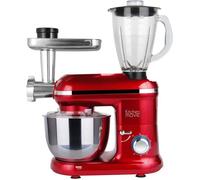 Robot Patissier Hachoir Blender Multifonction 1500W Bol 5.5L Dallas Pro Rouge Acier[14]