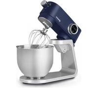 H.Koenig Robot Pétrin Professionnel Multifonctions 5L KM126 Inox bleu mat Puissant 800W, Robot Cuisine Pâtissier Pétrin 8 vitesses, Fouet, Batteur, Crochet, Pétrisseur, Couvercle anti-éclaboussure