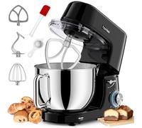 Robot Pâtissier Homlee 1800W - Bol 7.2L - 6 Vitesses - Acier Inoxydable - Noir - Classe énergétique A+++