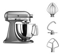 Robot pâtissier KITCHENAID 5KSM125ECU Artisan, gris, 4,8 L, bol avec poignée, 300 watts