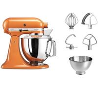 Robot pâtissier KITCHENAID 5KSM175PSEHY Artisan Honey, 4,8 L, bol avec poignée + bol 3 L, batteur souple et couvercle