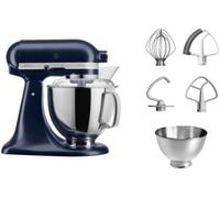 Robot pâtissier KITCHENAID 5KSM175PSEIB bleu encre, 4,8 L, bol avec poignée + bol 3 L, batteur souple et couvercle