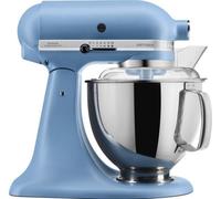 Robot pâtissier KITCHENAID 5KSM175PSEVB bleu velvet, 4,8 L, bol avec poignée + bol 3 L, batteur souple et couvercle
