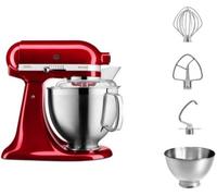 Robot pâtissier KITCHENAID 5KSM185PSECA POMME D'AMOUR, 4,8 L, accessoires inox, bol 3L, couvercle antiprojections