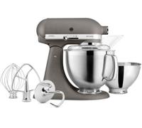 Robot pâtissier KITCHENAID 5KSM185PSEGR Artisan Gris Impérial, 4,8 L, accessoires inox, bol 3L, couvercle antiprojections