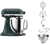 Robot pâtissier KITCHENAID 5KSM185PSEPP Artisan vert sapin, 4,8 L, accessoires inox, bol 3L, couvercle antiprojections