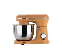 PRIXTON Mixeur pétrisseur KR250 pour pâtisserie, puissance 1500 W, 10 vitesses, bol en acier inoxydable de 5 litres, 3 accessoires, couvercle transparent (Orange)