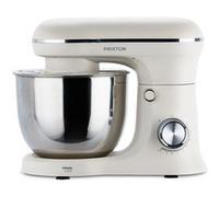 Prixton Mixeur pétrisseur KR250 – 1500 W, 10 vitesses, bol inox 5 L, 3 accessoires (Blanc crème)