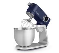 H.Koenig Robot Pétrin Professionnel Multifonctions 5L KM126 Inox bleu mat Puissant 800W, Robot Cuisine Pâtissier Pétrin 8 vitesses, Fouet, Batteur, Crochet, Pétrisseur, Couvercle anti-éclaboussure