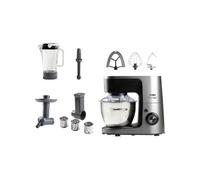 Robot pâtissier multifonction - DOMO - 1200 W - 4,5 L - 8 vitesses + Pulse - Gris / Noir