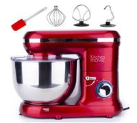 Robot patissier multifonction 1500W bol 5.5L DALLAS Rouge acier